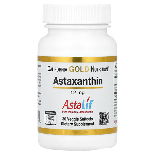 California Gold Nutrition, Astaxanthin, Astalif® Pure Icelandic, 12 mg, 30 Veggie Softgels