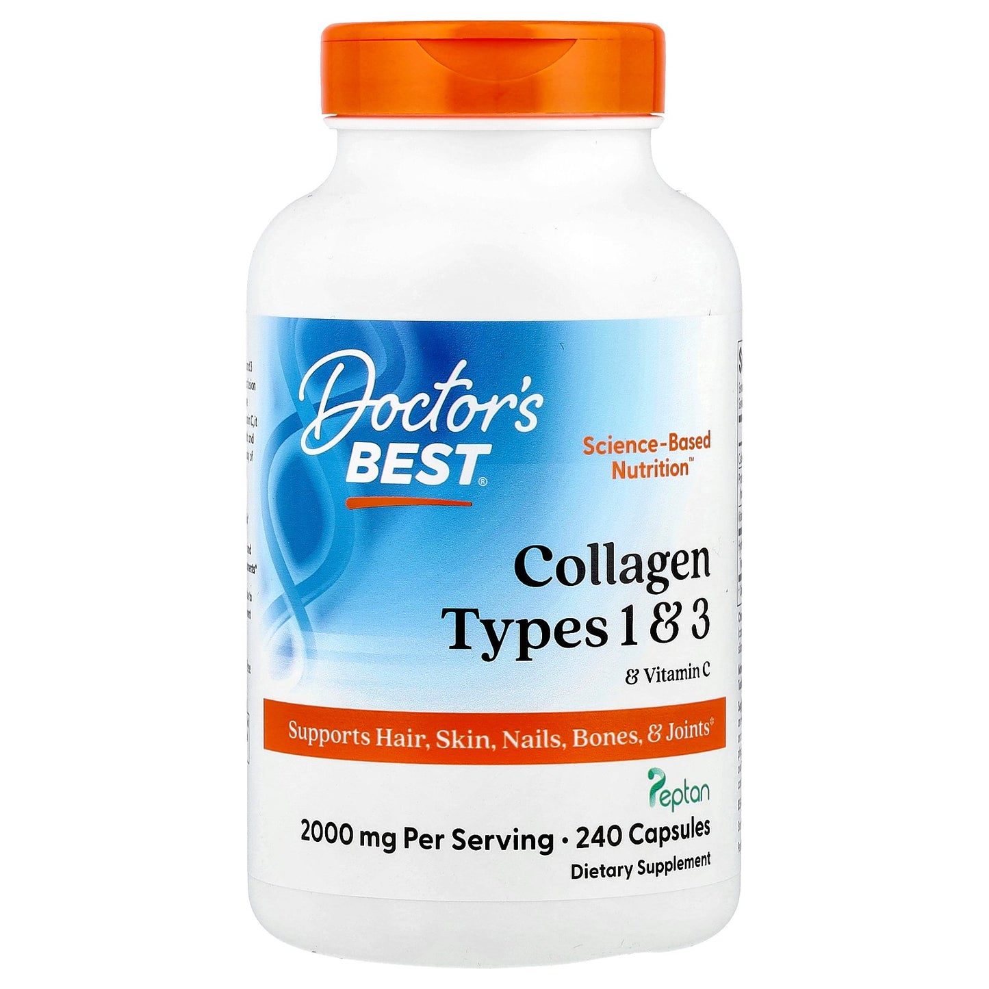 Doctor's Best, Collagen Types 1 & 3 & Vitamin C, 240 Capsules