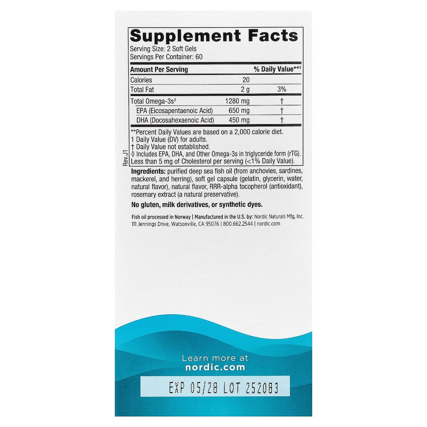 Nordic Naturals, Ultimate Omega®, Great Lemon, 120 Soft Gels (640 mg per Soft Gel)