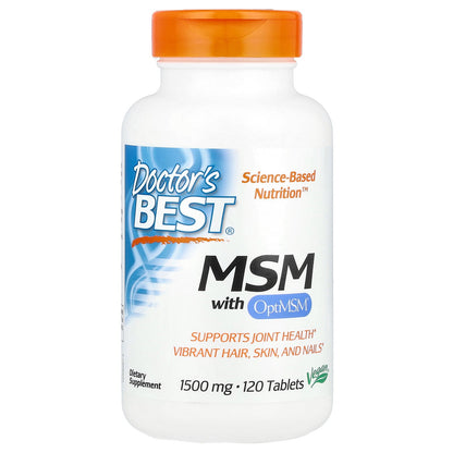 Doctor's Best, MSM with OptiMSM®, 1,500 mg, 120 Tablets