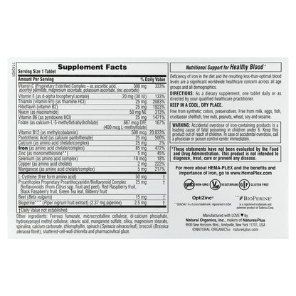 NaturesPlus, Hema-Plex® Iron, 30 Slow-Release Tablets