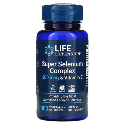 Life Extension, Super Selenium Complex & Vitamin E, 200 mcg, 100 Vegetarian Capsules