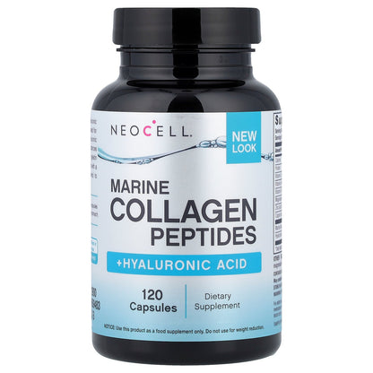 NeoCell, Marine Collagen Peptides + Hyaluronic Acid, 120 Capsules