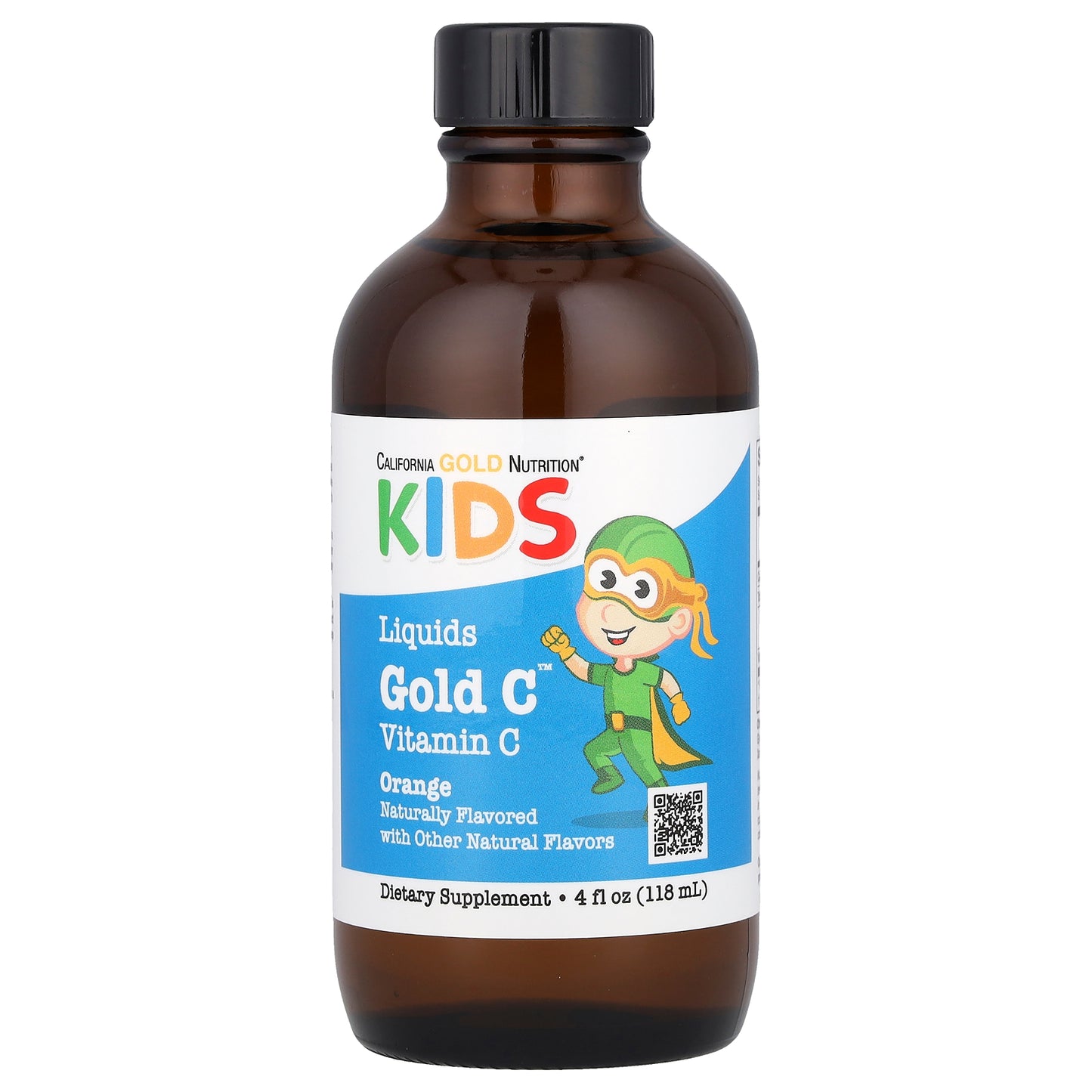 California Gold Nutrition, Kids Gold C, Liquid Vitamin C, Tart Orange, 4 fl oz (118 ml)