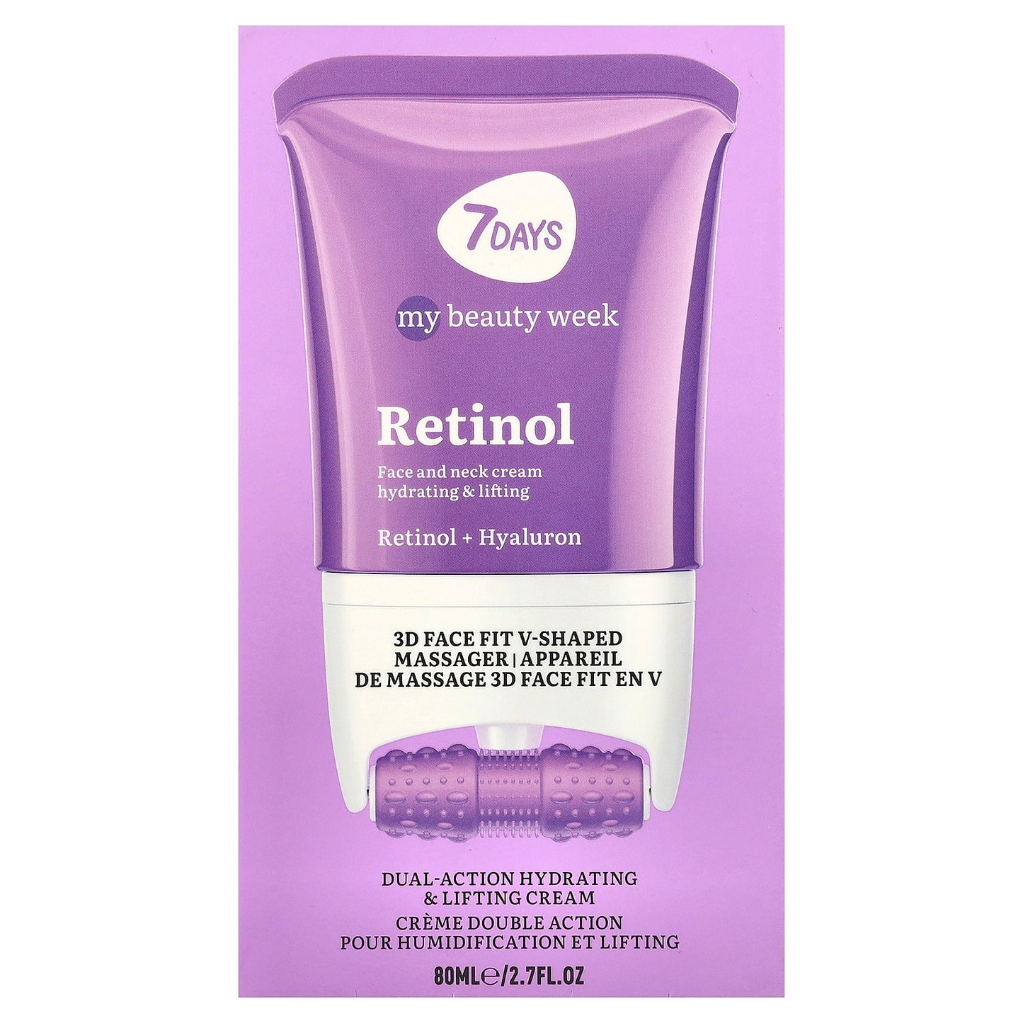 7 Days Beauty, Retinol, Dual-Action Hydrating & Lifting Cream, 2.7 fl oz (80 ml)