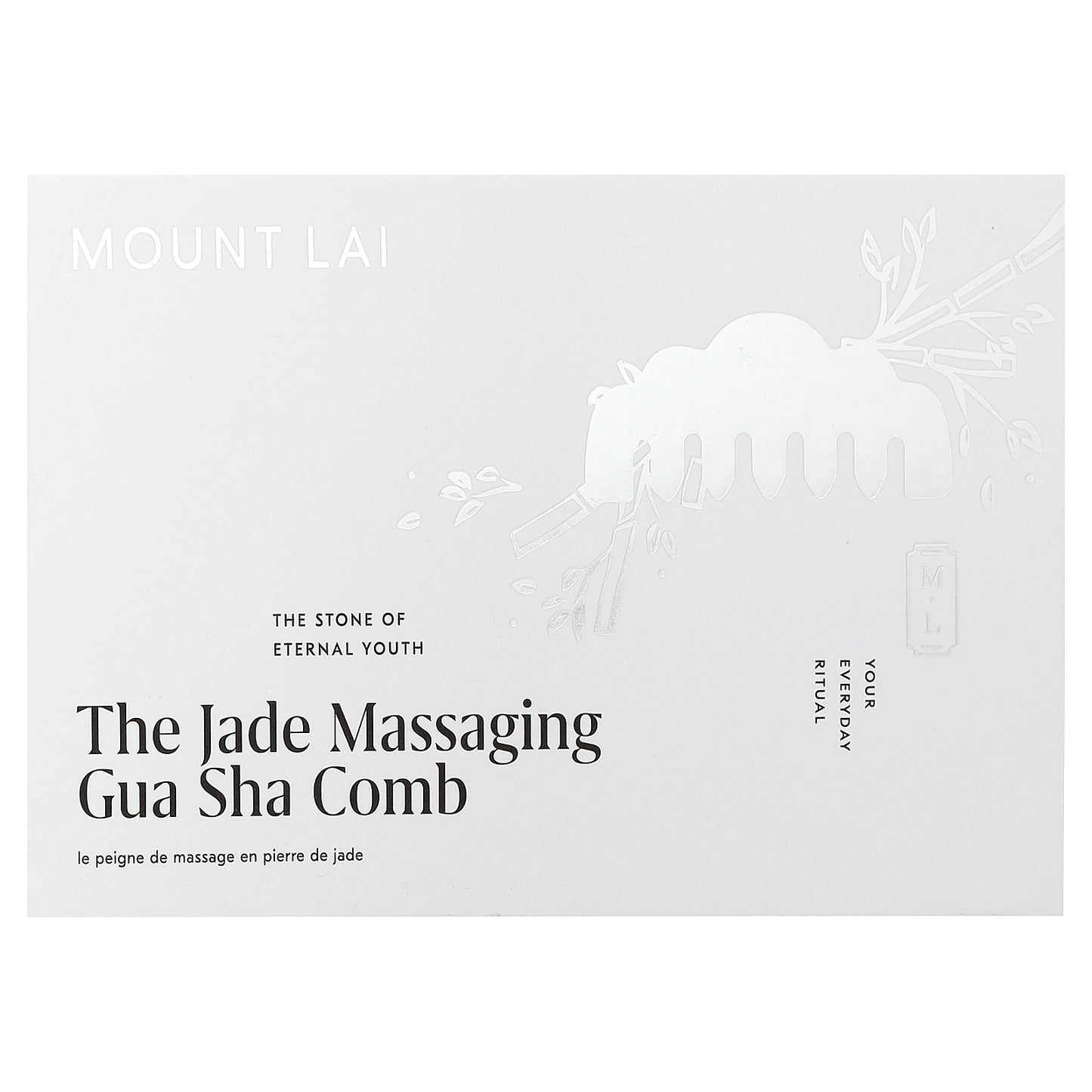 Mount Lai, The Jade Massaging Gua Sha Comb, 1 Comb