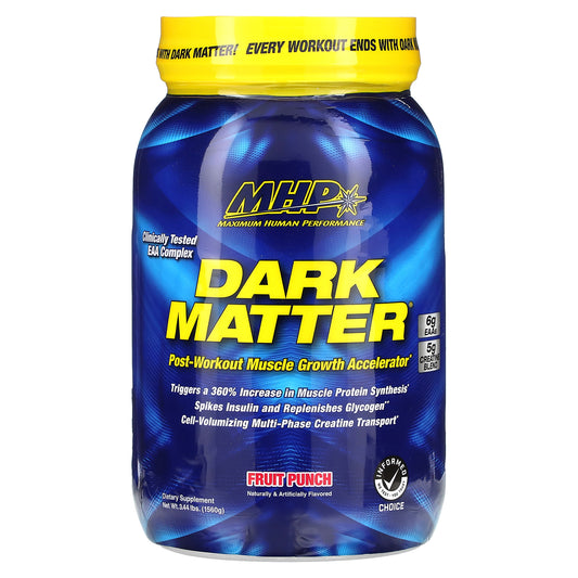 MHP, DARK MATTER, Post-Workout Muscle Growth Accelerator, Fruit Punch, 3.44 lbs (1,560 g)