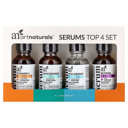 artnaturals, Serum Top 4 Set, 4 Count, 1 fl oz (29.5 ml) Each
