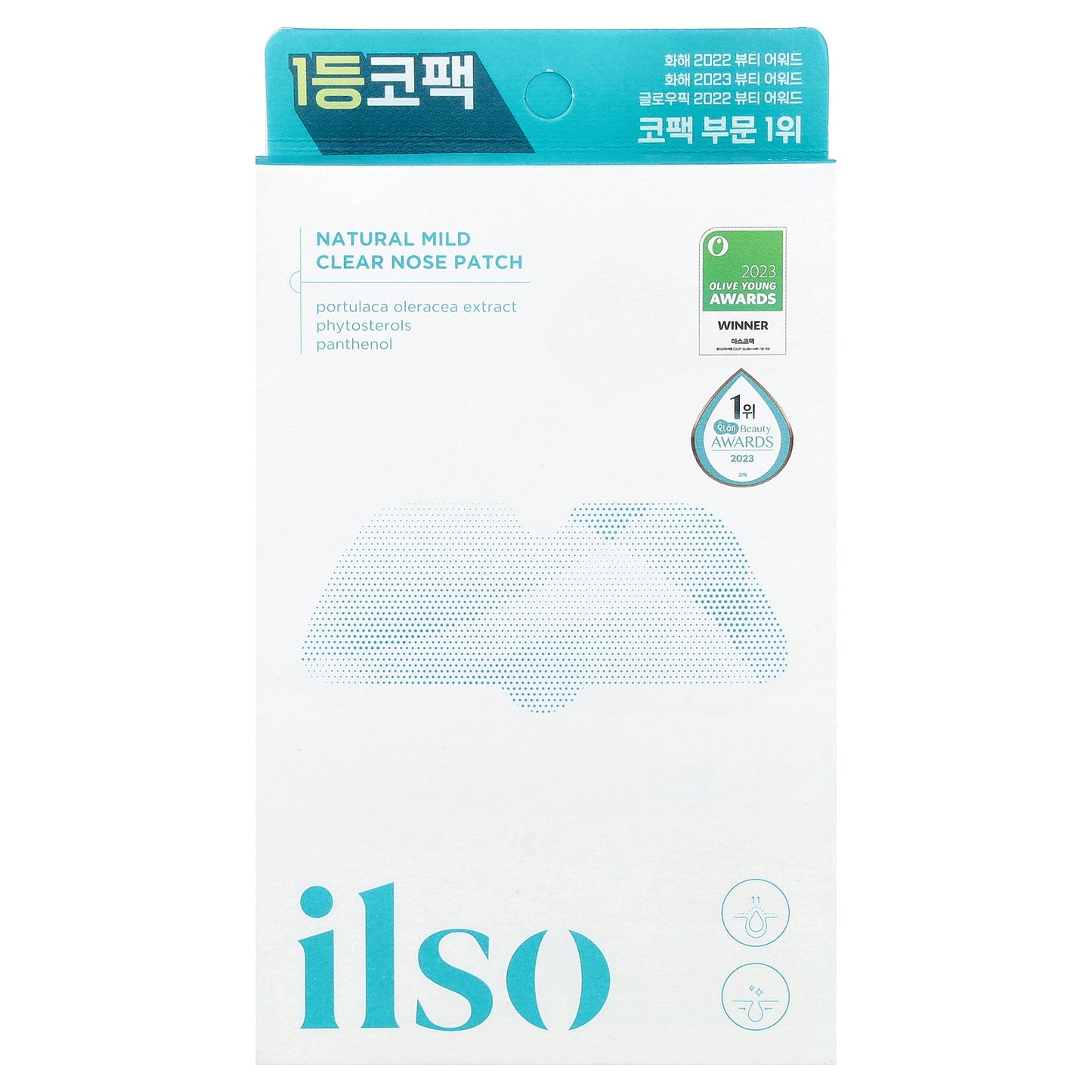 ilso, Natural Mild Clear Nose Patch, 10 Patches