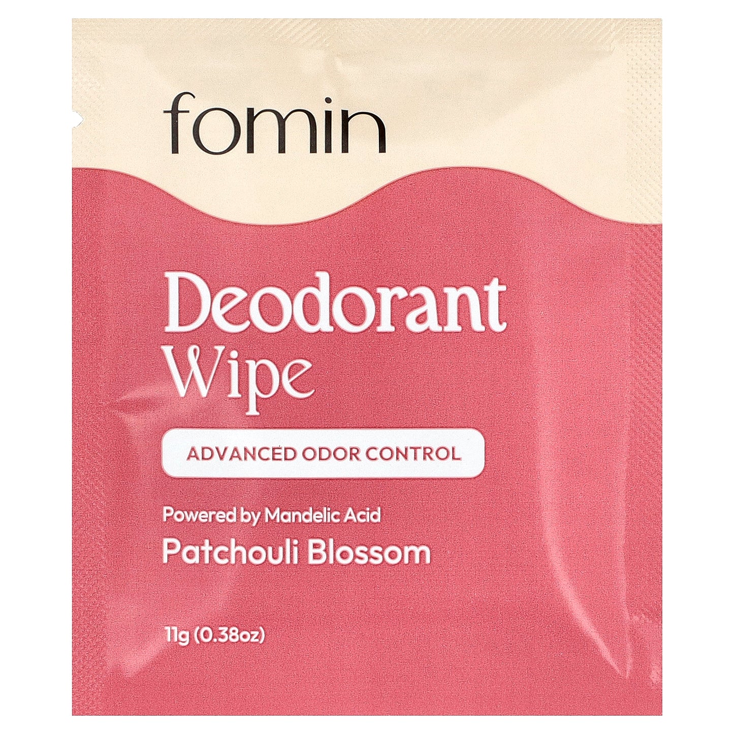 fomin, Deodorant Wipes, Patchouli Blossom, 15 Individually Wrapped Wipes