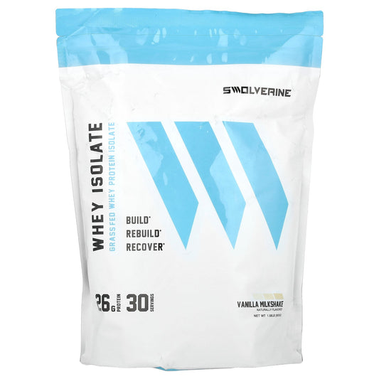 Swolverine, Whey Isolate, Vanilla Milkshake, 1.98 lb (900 g)