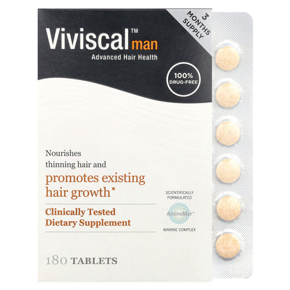 Viviscal, Man, Advanced Hair Health, 180 Tablets