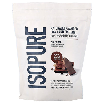 Isopure, Low Carb Protein, Chocolate, 1 lb (454 g)