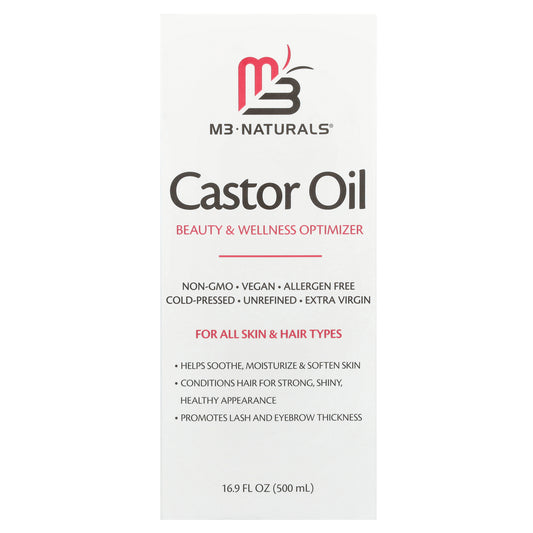 M3 Naturals, Castor Oil, For All Skin & Hair Types , 16.9 fl oz (500 ml)