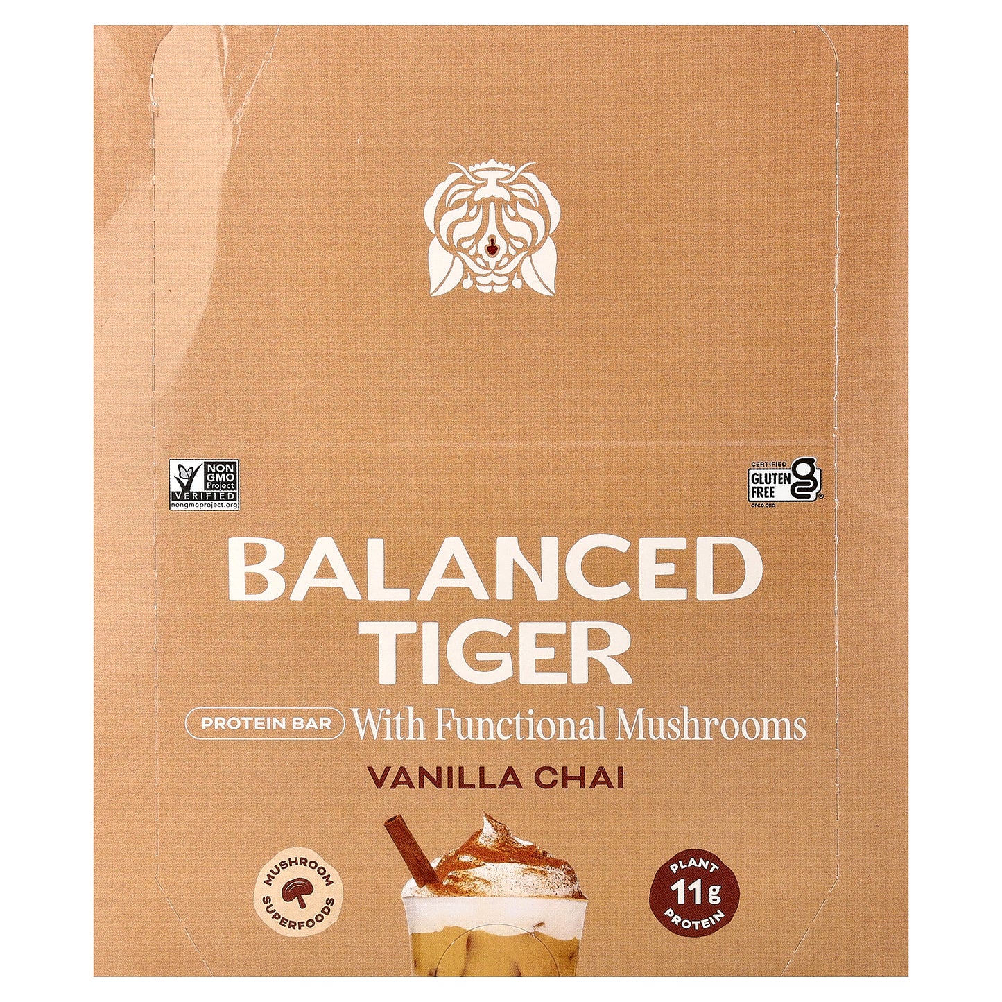 Balanced Tiger, Protein Bar, Vanilla Chai, 12 Bars, 1.55 oz (44 g) Each