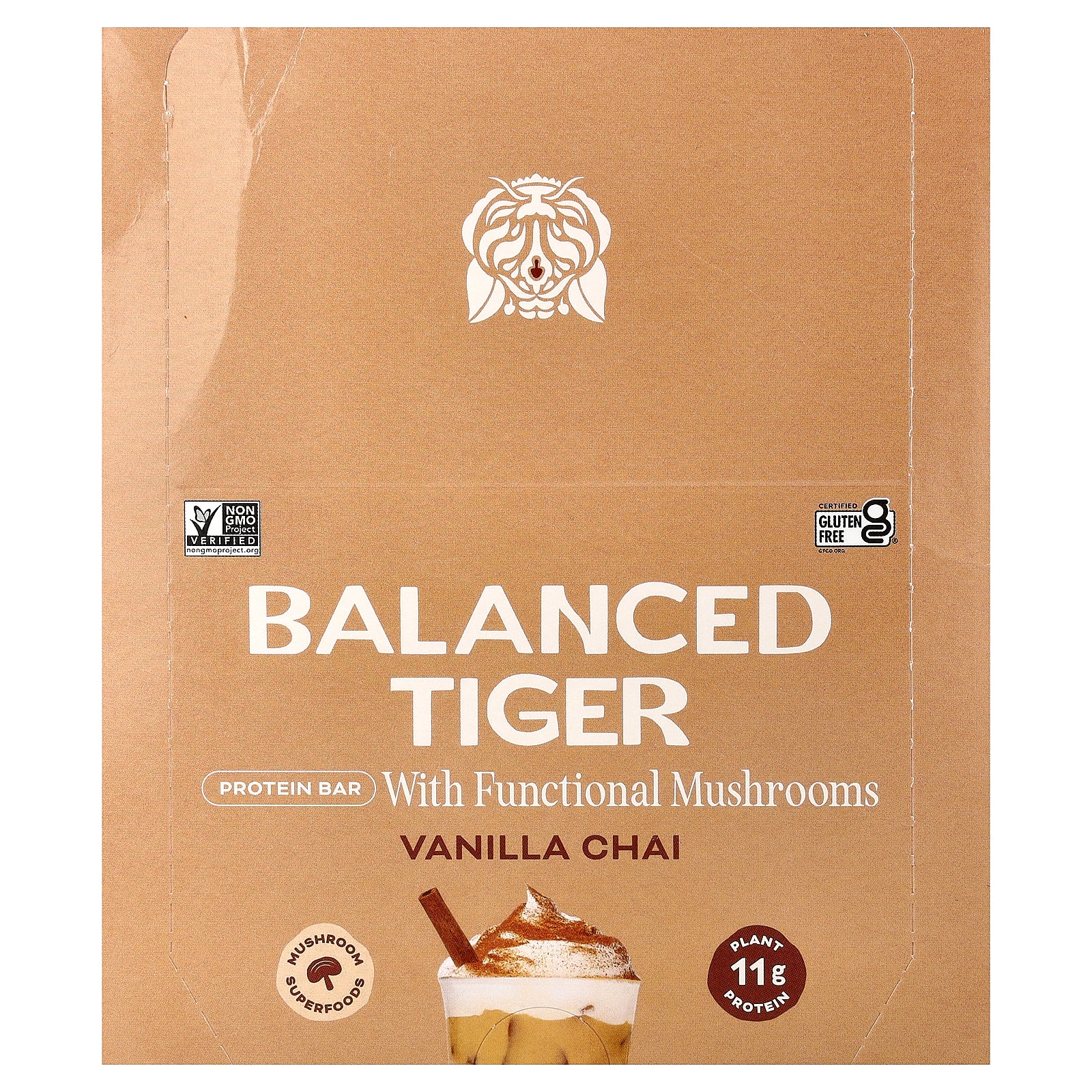 Balanced Tiger, Protein Bar, Vanilla Chai, 12 Bars, 1.55 oz (44 g) Each