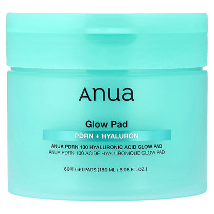 Anua, PDRN 100 Hyaluronic Acid Glow Pad, 60 Pads, 6.08 fl oz (180 ml)