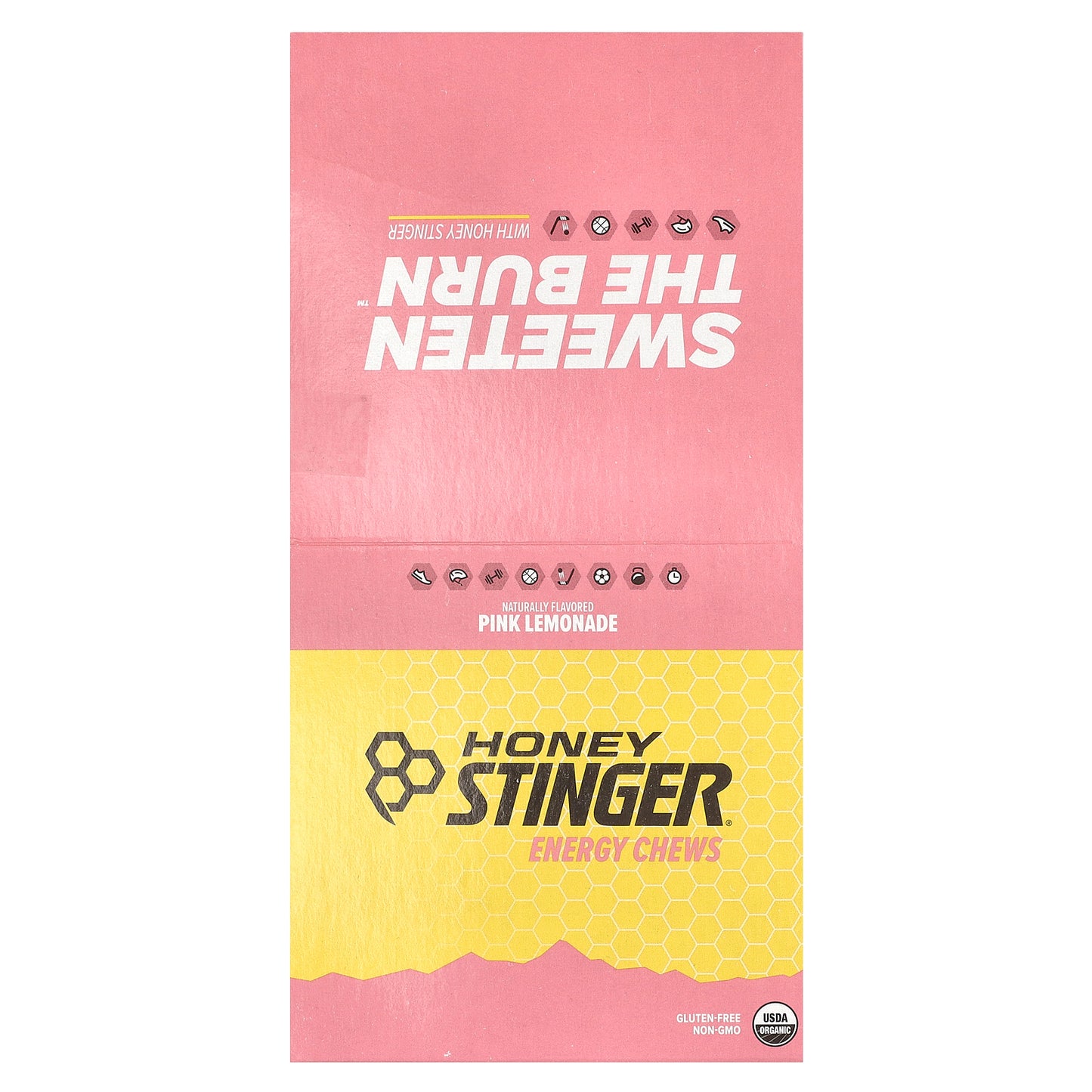 Honey Stinger, Energy Chews, Pink Lemonade, 12 Packets, 1.8 oz (50 g) Each