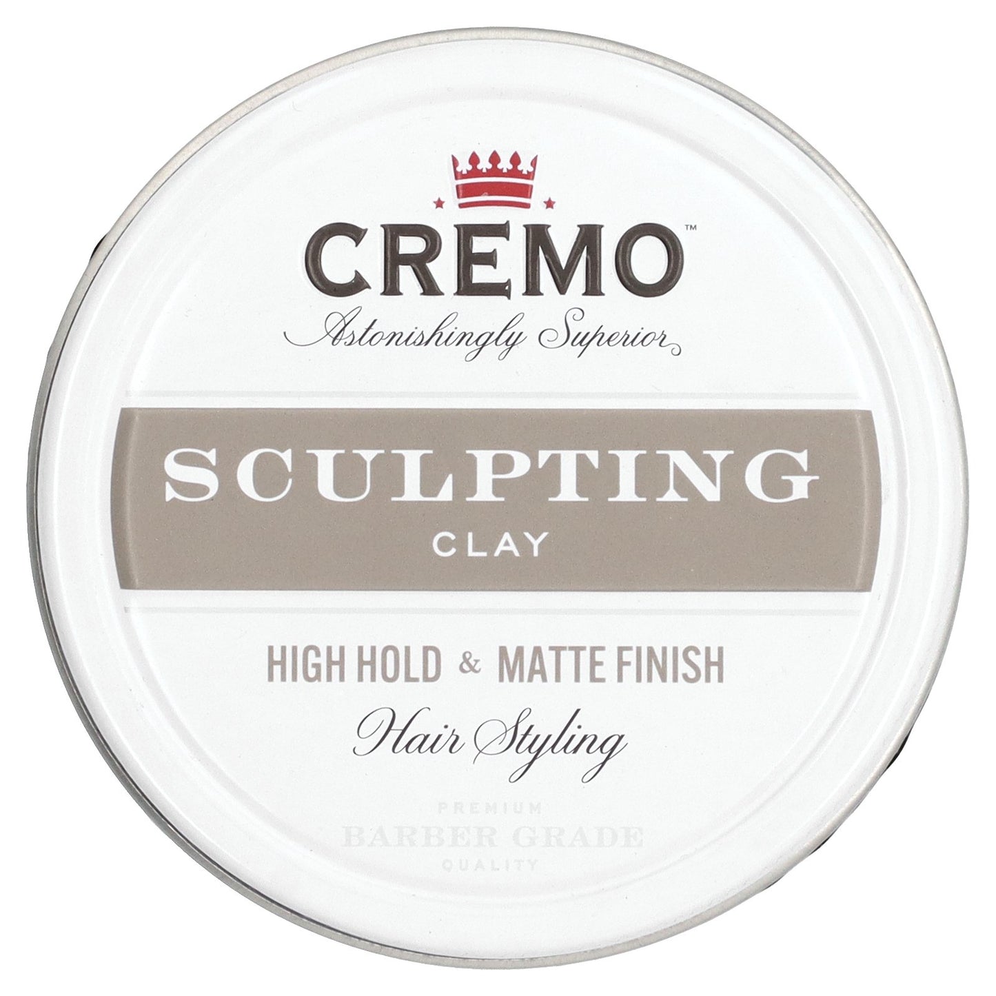 Cremo, Premium Barber Grade Sculpting Clay, High Hold & Matte Finish, 4 oz (113 g)