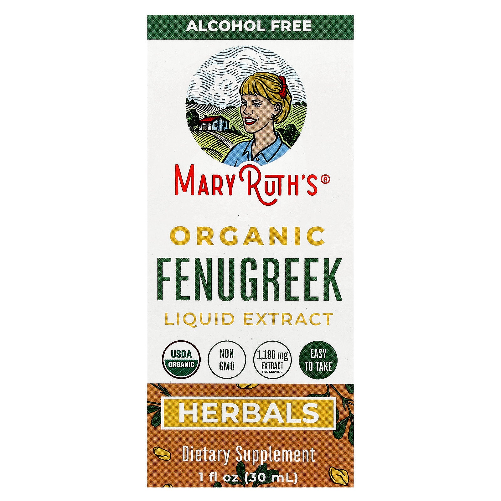 MaryRuth's, Organic Fenugreek Liquid Extract, 1 fl oz (30 ml)