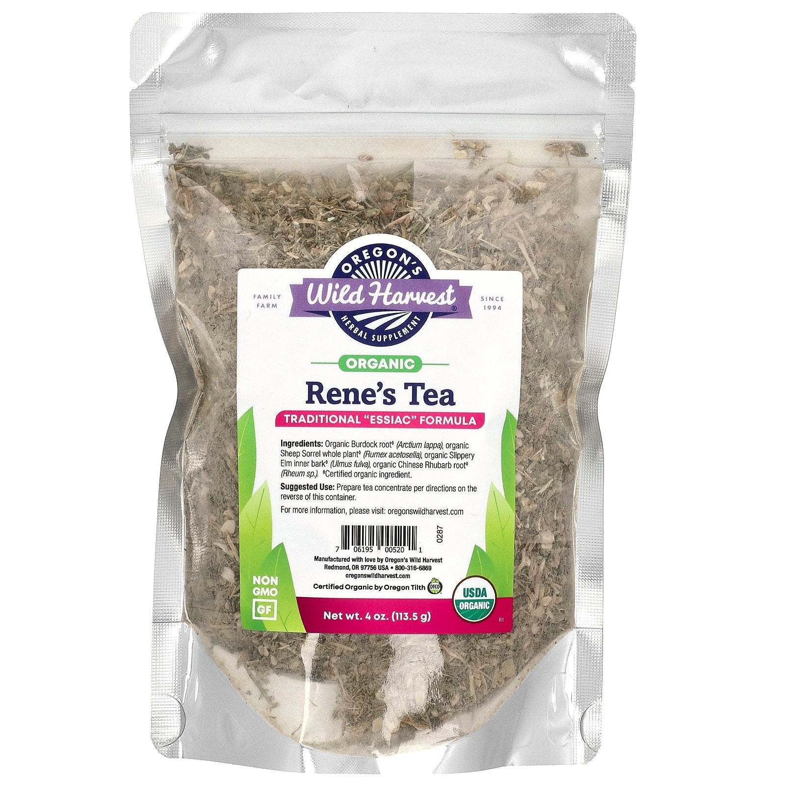 Oregon's Wild Harvest, Organic Rene's Tea, 4 oz (113.5 g)