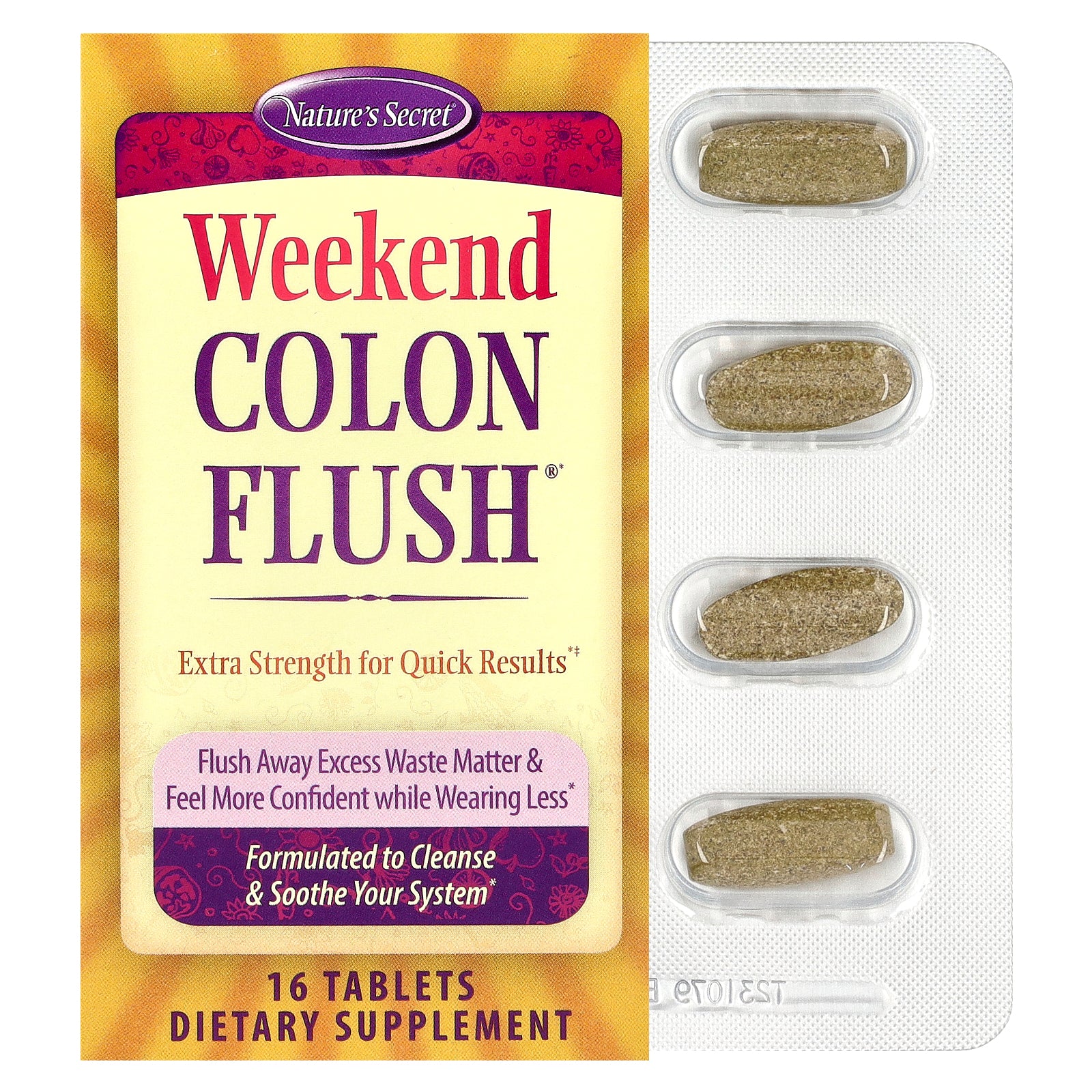 Nature's Secret, Weekend Colon Flush®, 16 Tablets