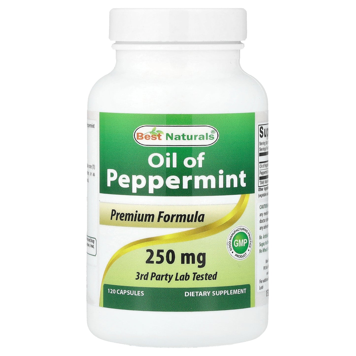 Best Naturals, Oil of Peppermint, 250 mg, 120 Capsules