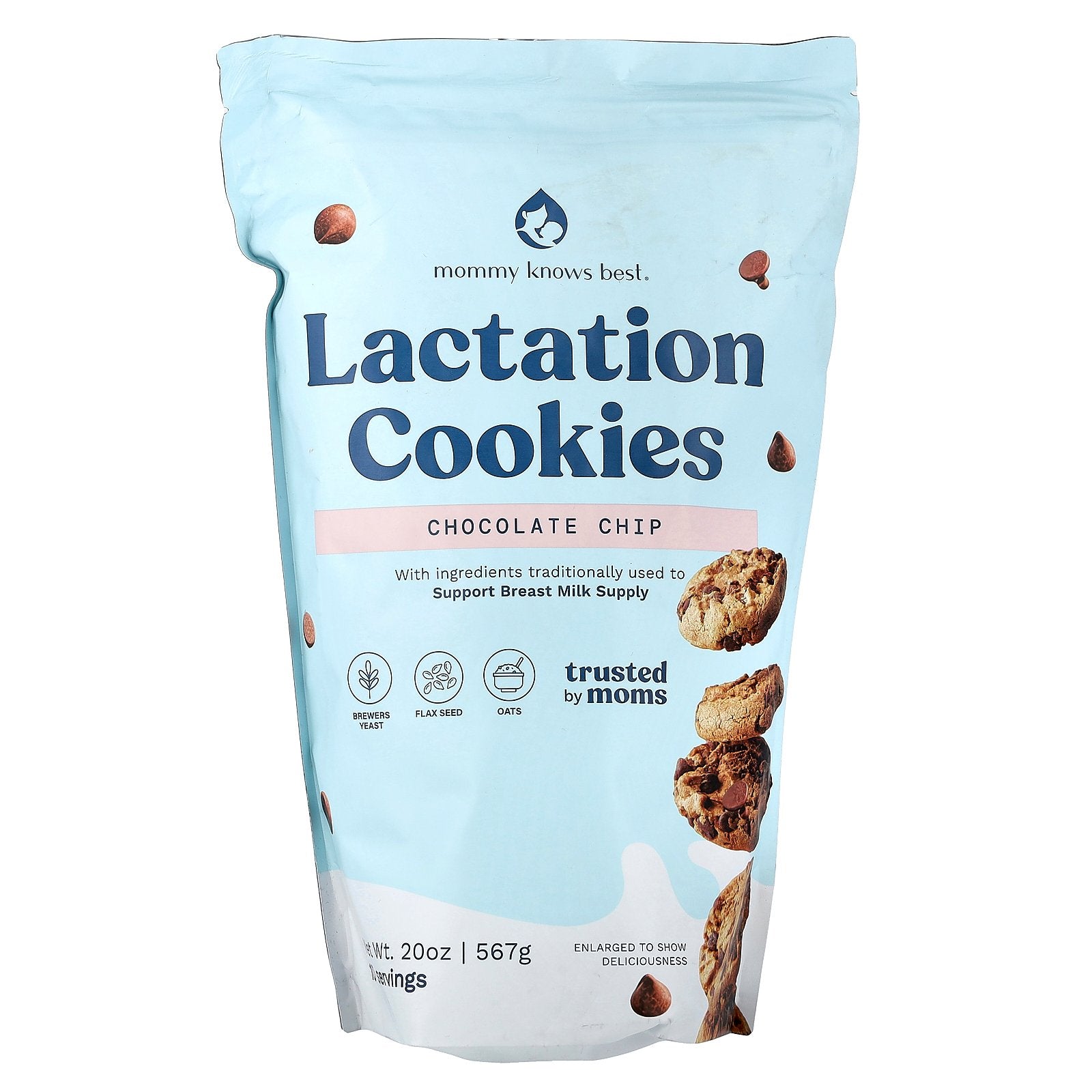 Mommy Knows Best, Lactation Cookies, Chocolate Chip, 20 oz (567 g)