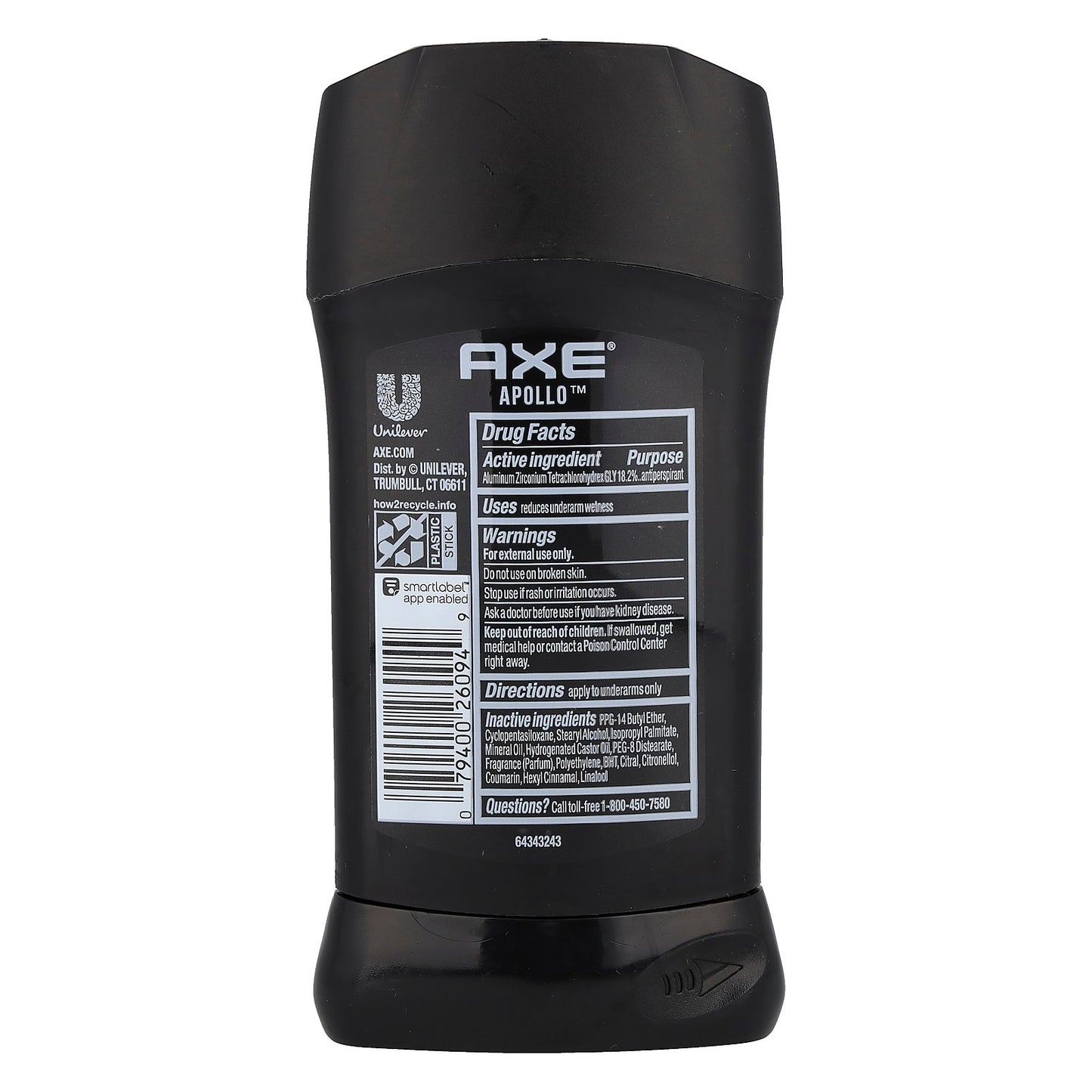 AXE, Antiperspirant, 48H Sweat & Odor Protection, Apollo, 2.7 oz (76 g)