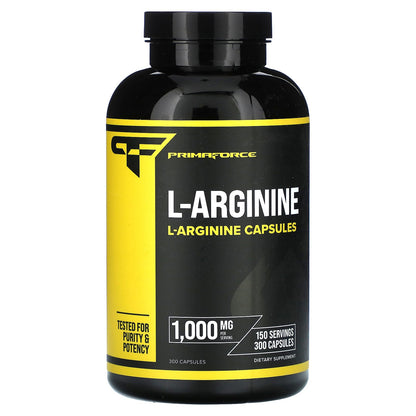 Primaforce, L-Arginine, 300 Capsules (500 mg per Capsule)