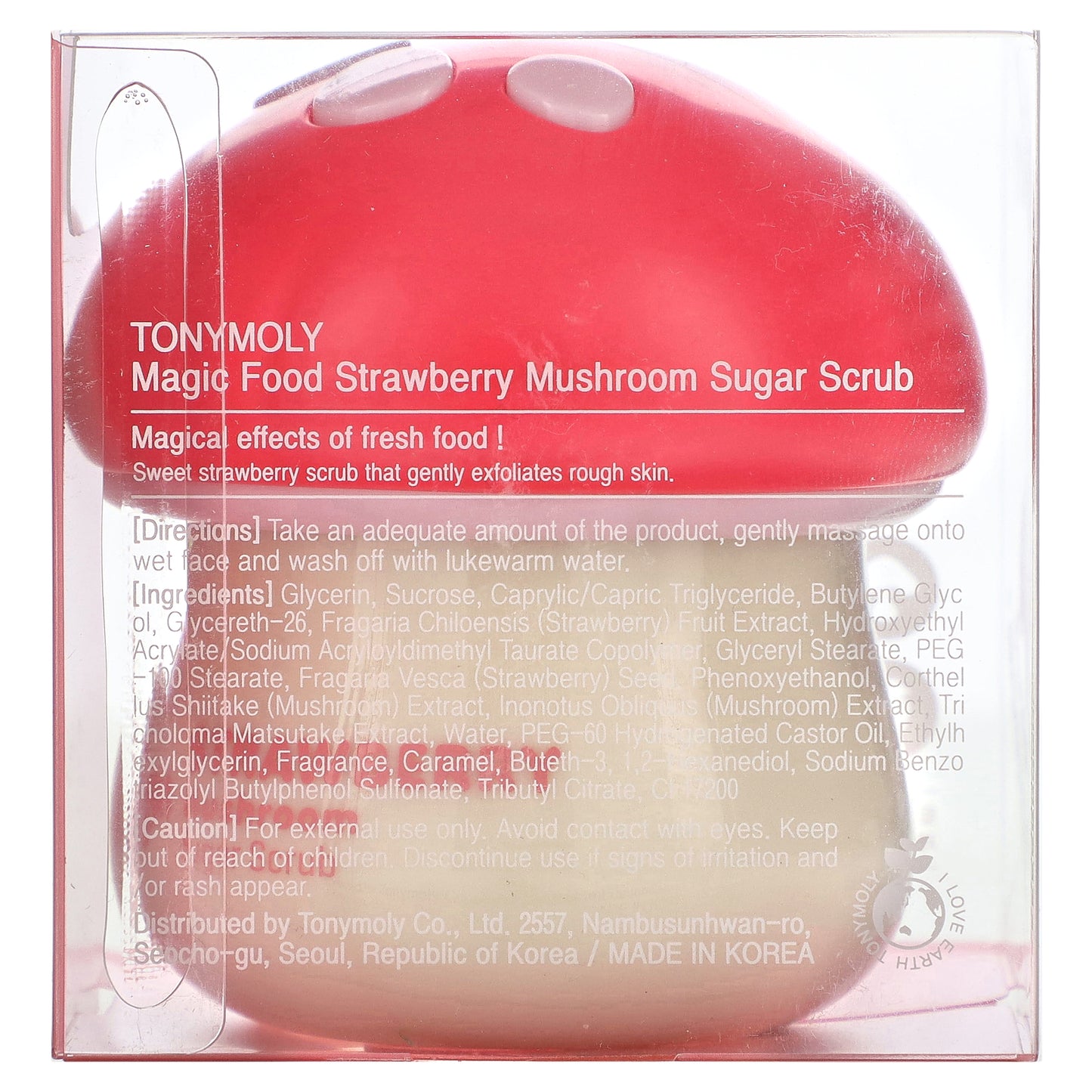TonyMoly, Strawberry Mushroom Sugar Scrub, 70 ml