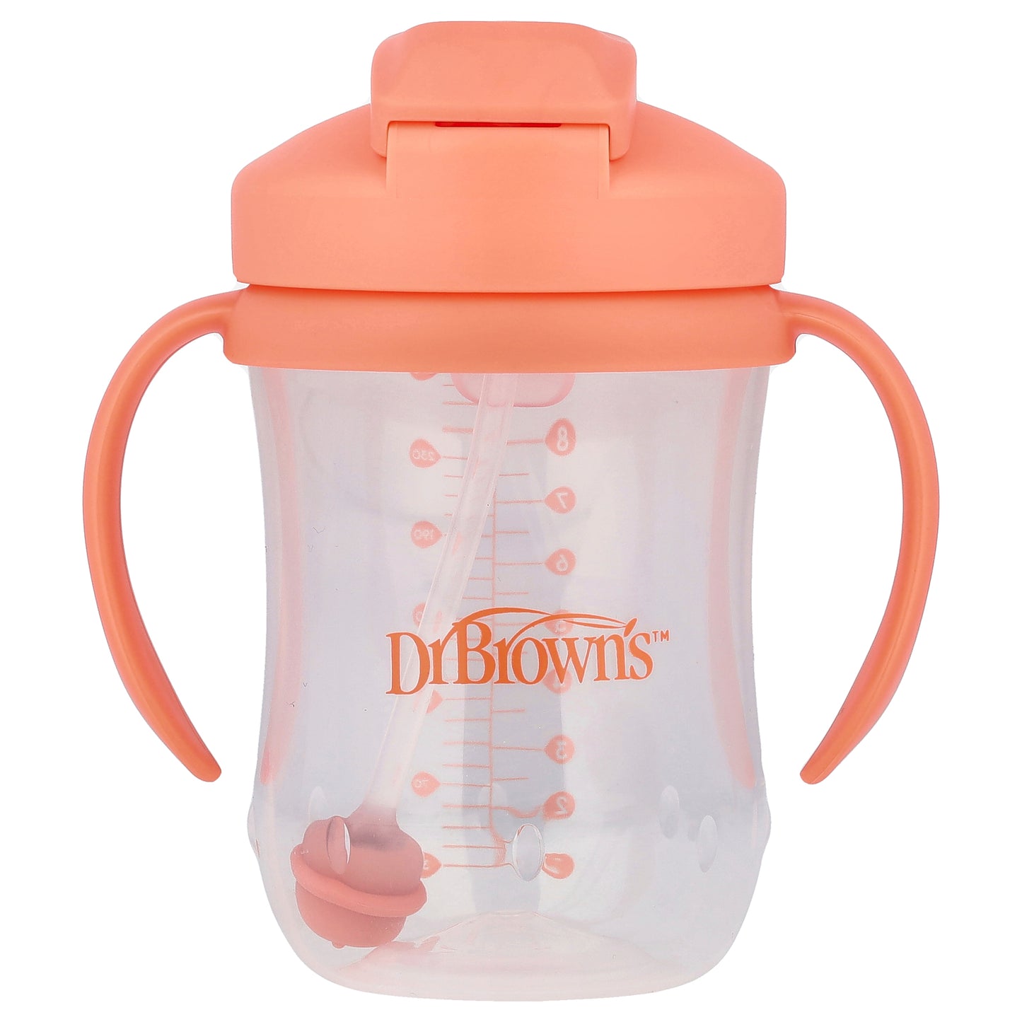 Dr. Brown's, Baby's 1st Straw Cup, 6 Months +, Coral,  , 9 oz (270 ml)