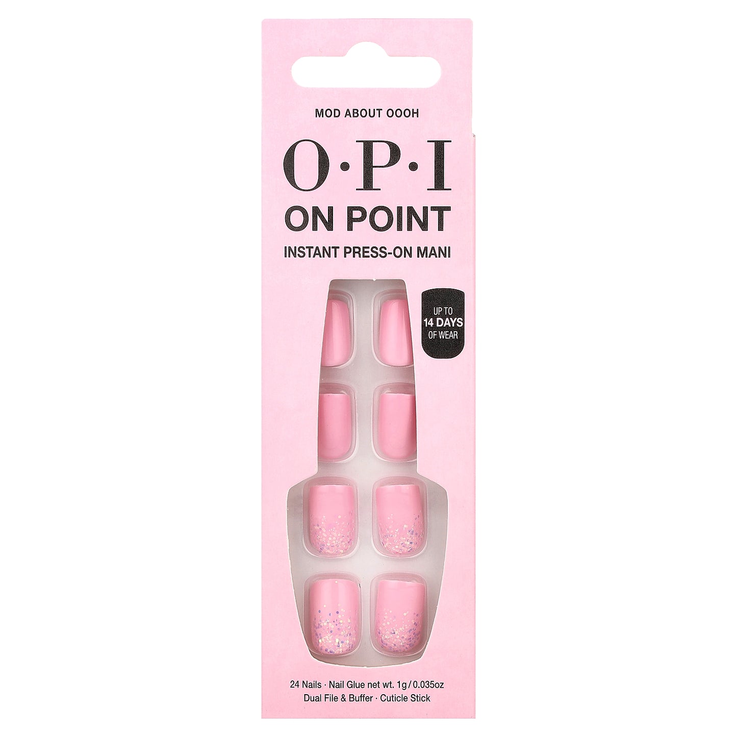 OPI, On Point, Instant Press-On Mani, Short Length, Mod About Oooh, 27 Piece Kit