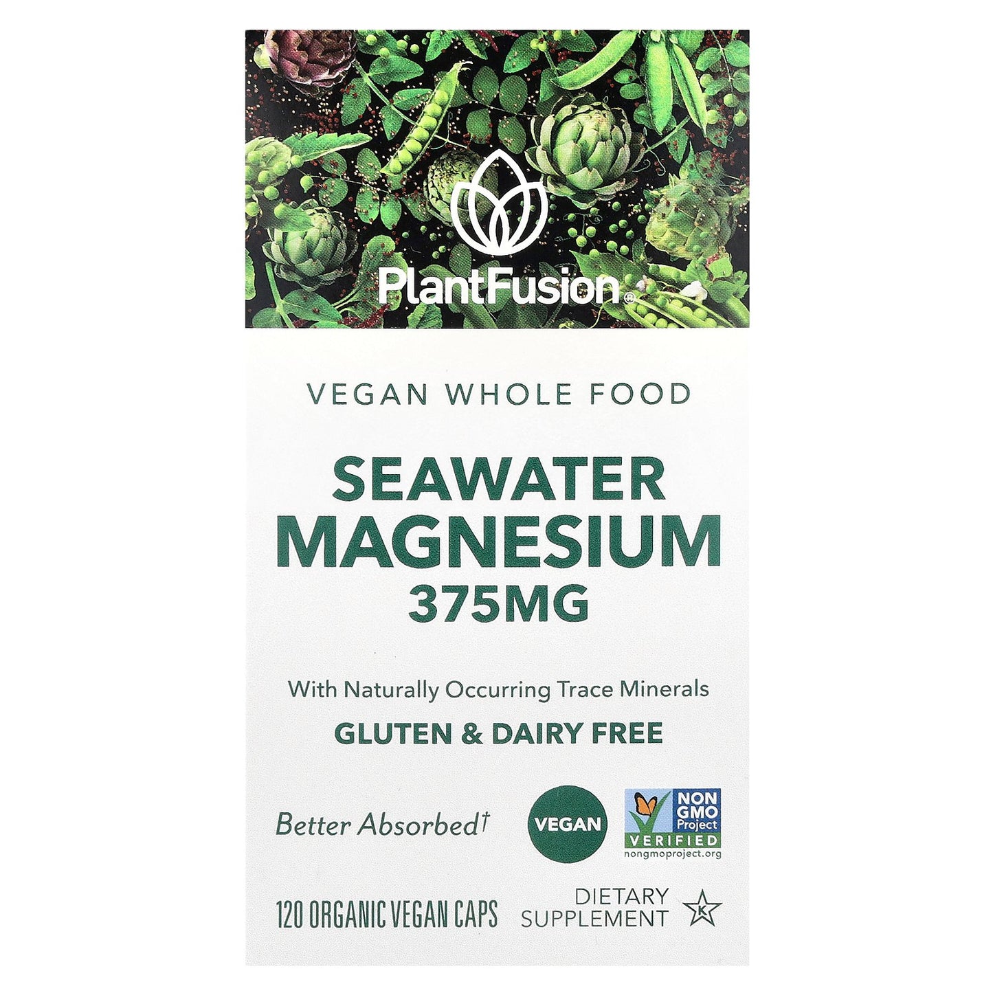 PlantFusion, Seawater Magnesium, 120 Organic Vegan Caps
