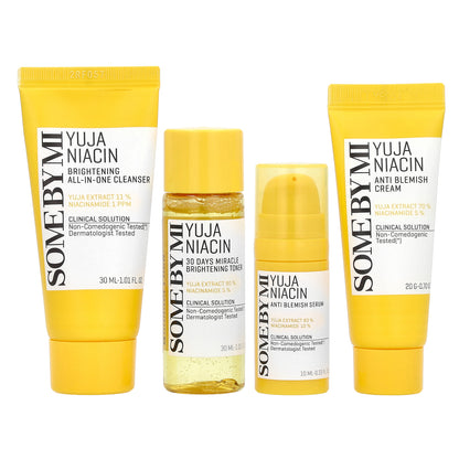 SOME BY MI, Yuja Niacin, Anti Blemish Starter Kit Edition, 4 Piece Kit