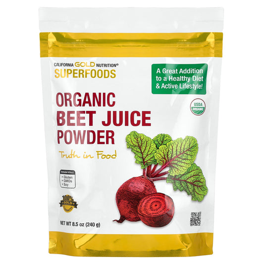 California Gold Nutrition, Superfoods, Organic Beet Juice Powder, 8.5 oz (240 g)