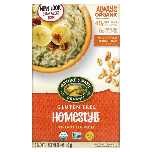 Nature's Path, Organic Instant Oatmeal, Homestyle,  8 Packets, 11.3 oz (320 g)