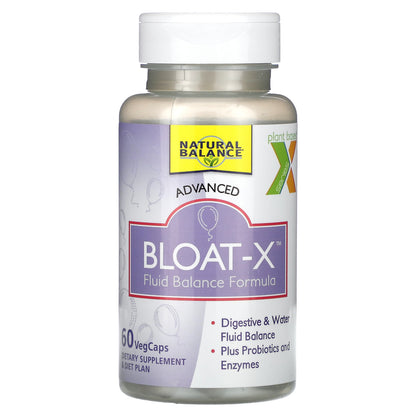 Natural Balance, Bloat-X, Fluid Balance Formula, 60 VegCaps