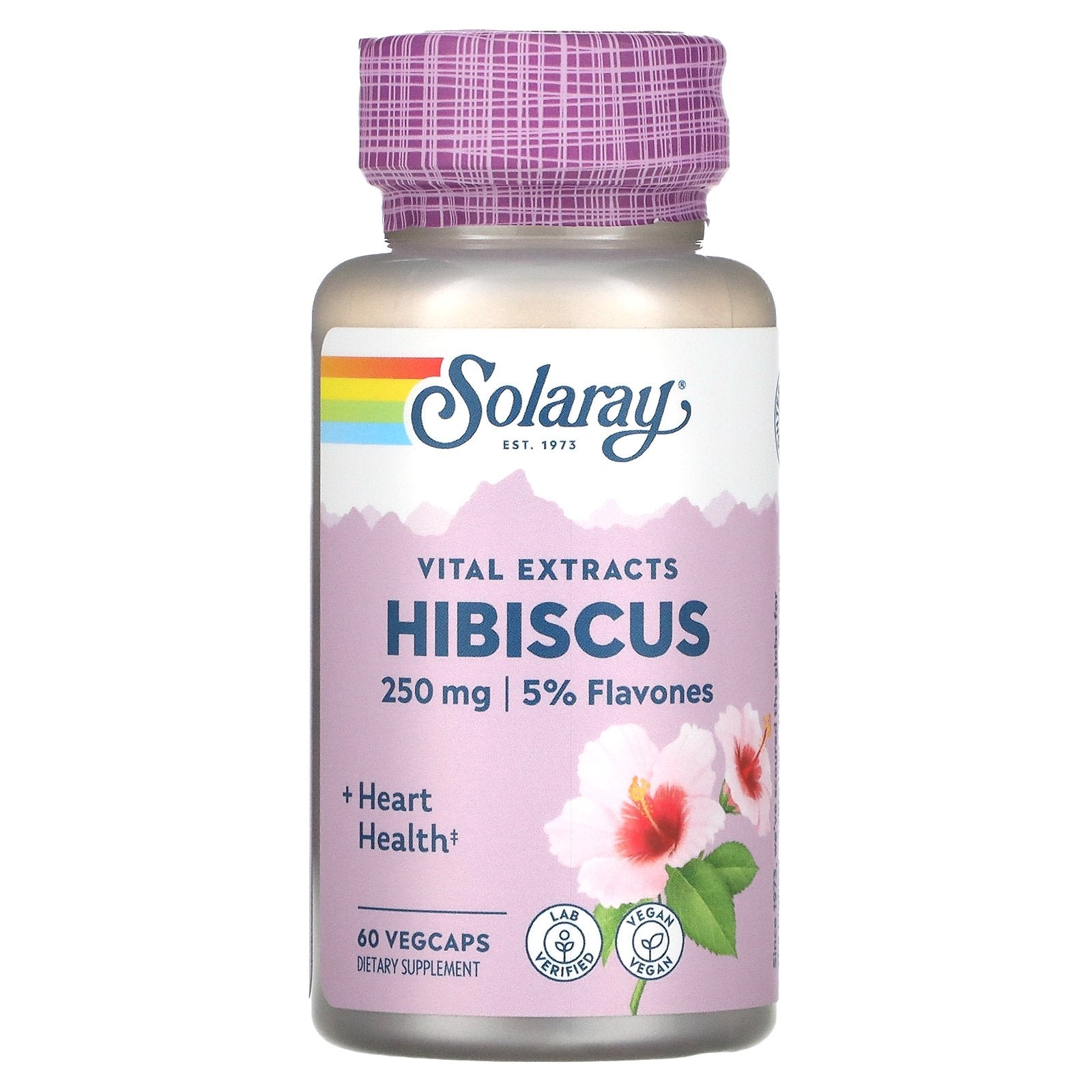 Solaray, Hibiscus, Vital Extract, 250 mg, 60 Vegcaps