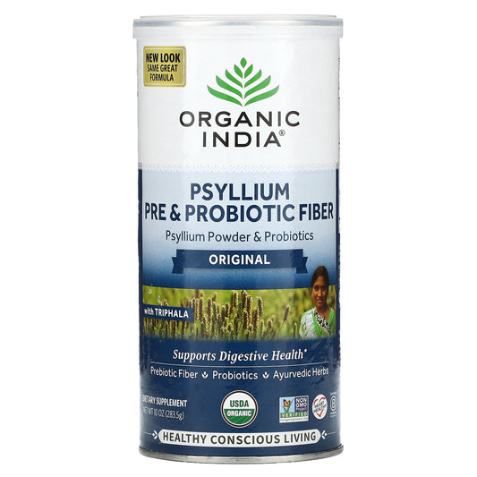 Organic India, Psyllium Pre & Probiotic Fiber, Original, 10 oz (283.5 g)