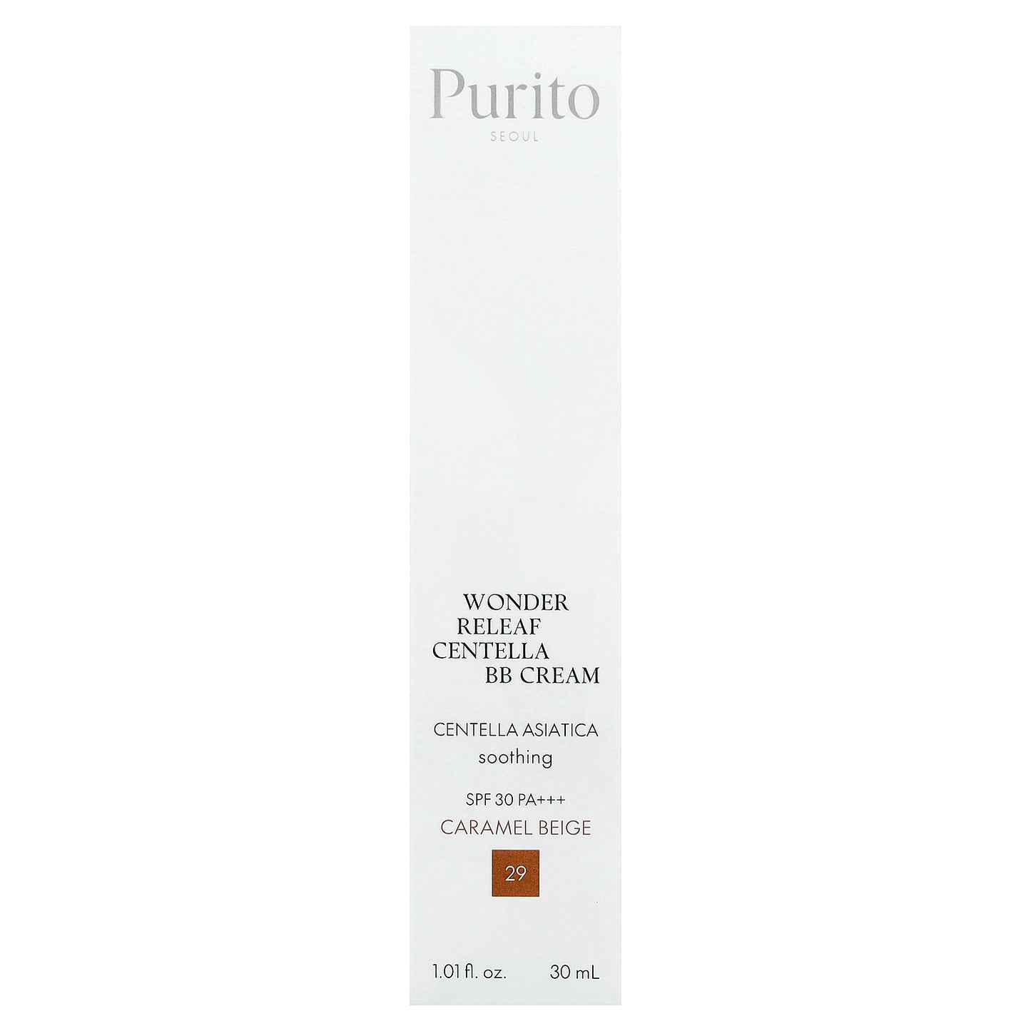 Purito, Wonder Releaf Centella BB Cream, SPF 30 PA+++, 29 Caramel Beige, 1.01 fl oz (30 ml)
