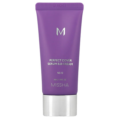 Missha, Perfect Cover Serum B.B Cream, No. 13 Light Fair, 1.18 fl oz (35 ml)