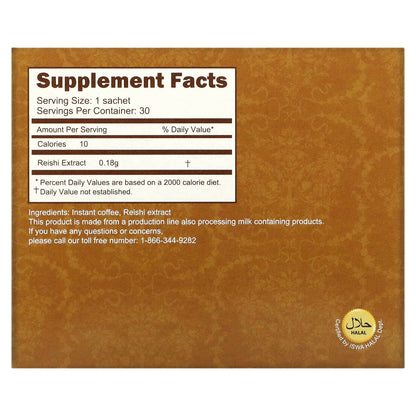 Longreen, 2 in 1 Reishi Coffee, 30 Bags, 2.3 oz (65.4 g) Each