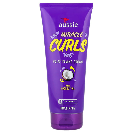 Aussie, Miracle Curls, Frizz-Taming Cream with Coconut Oil, 6.8 oz (193 g)