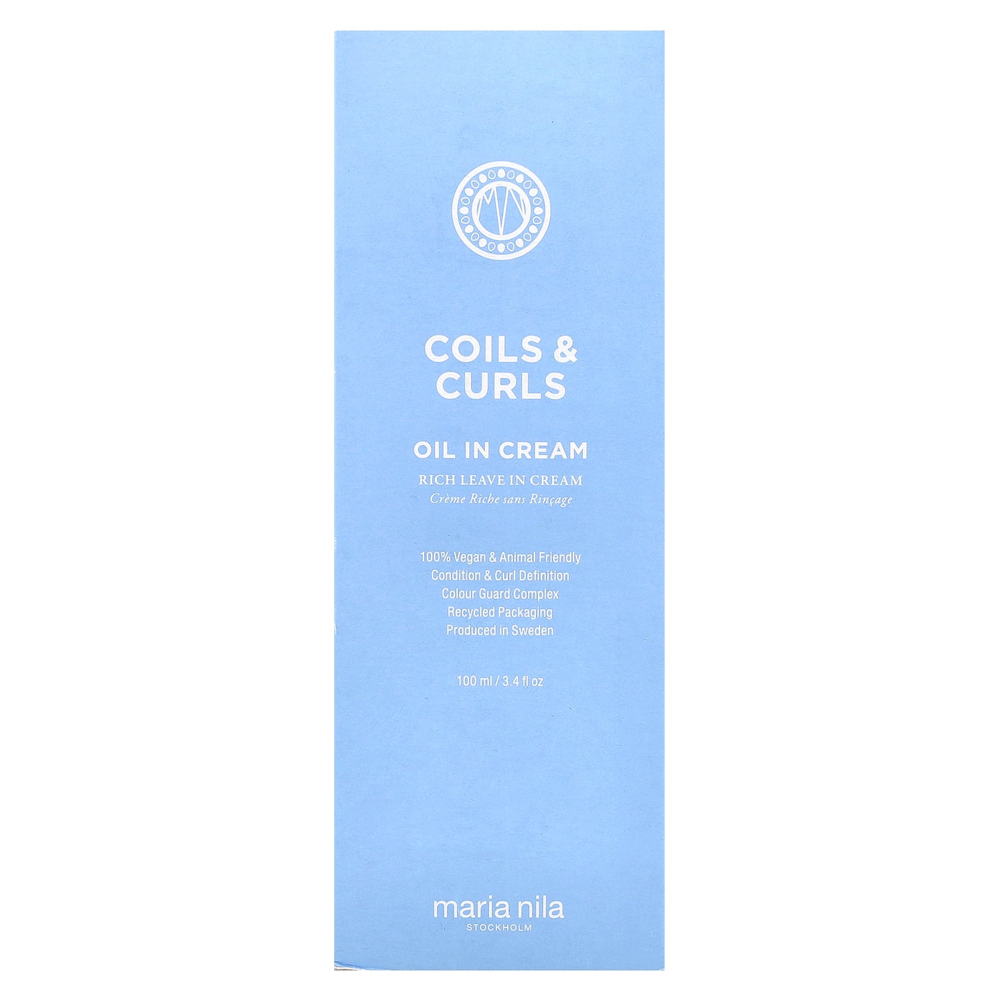 Maria Nila, Coils & Curls Oil in Cream, 3.4 fl oz (100 ml)