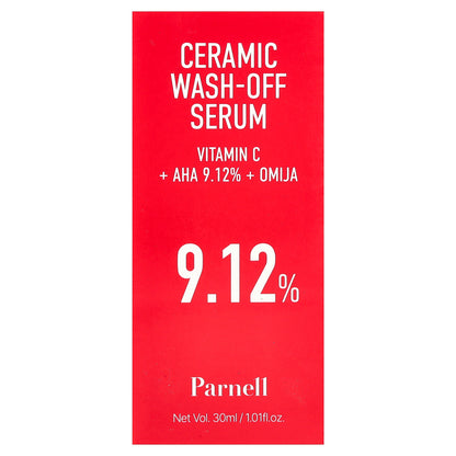 Parnell, AHA 9.12 Omija Ceramic Wash-Off Serum, 1.01 fl oz (30 ml)