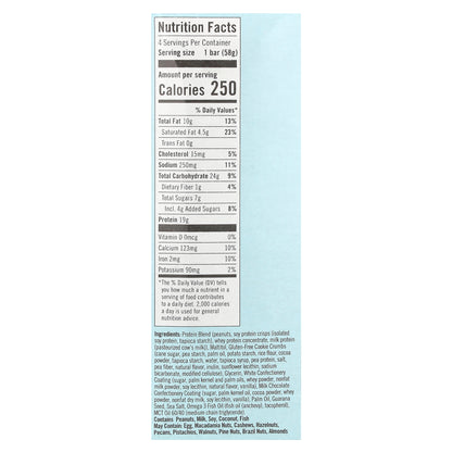 JiMMY!, Bars with Benefits, Protein Bar, Cookies 'N Cream, 4 Bars, 2.05 oz (58 g) Each