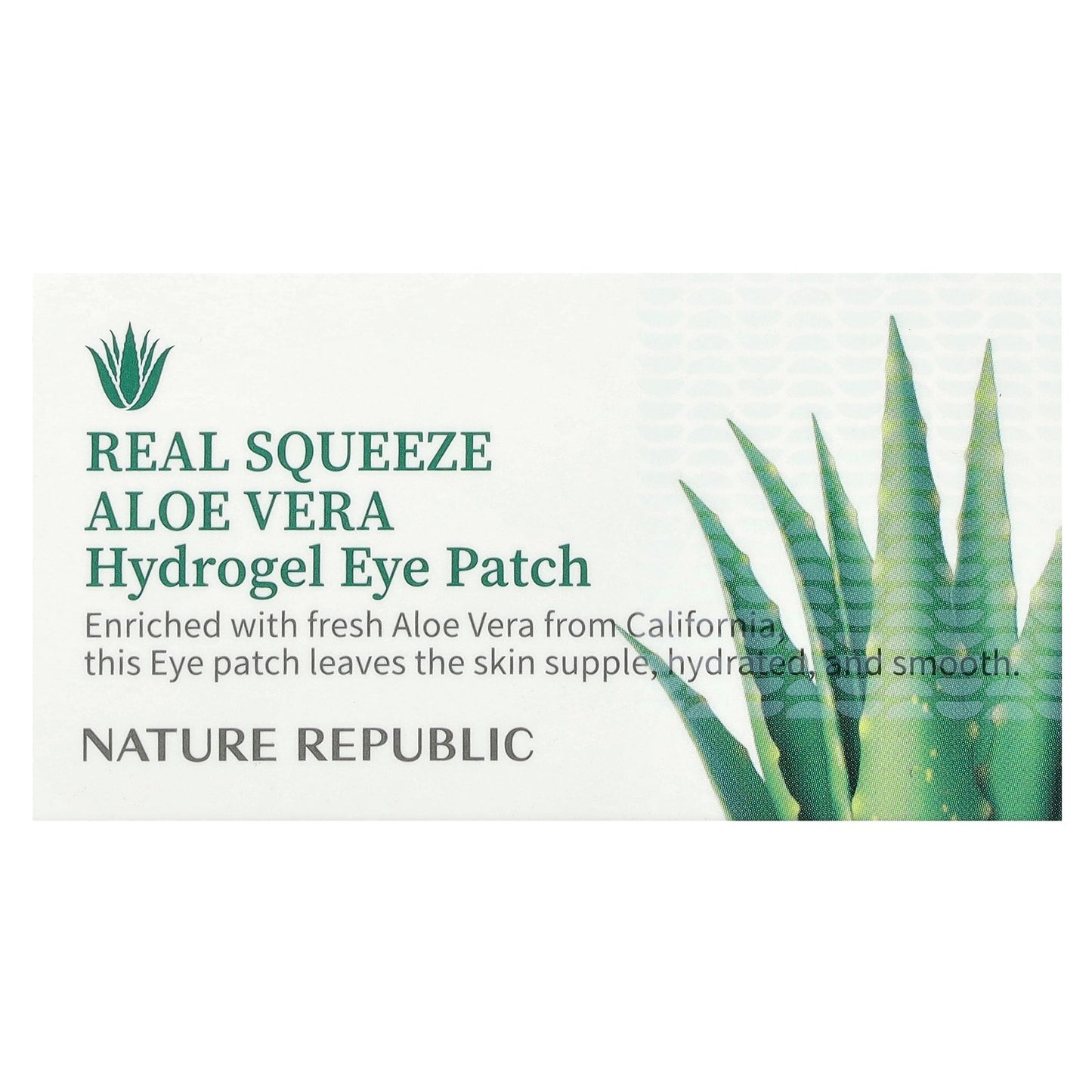 Nature Republic, Real Squeeze, Aloe Vera Hydrogel Eye Patch, 60 ea, 2.46 oz (70 g)