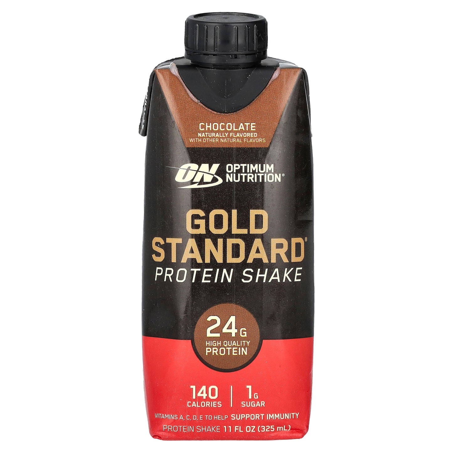 Optimum Nutrition, Gold Standard® Protein Shake, Chocolate, 4 Cartons, 11 fl oz (325 ml) Each