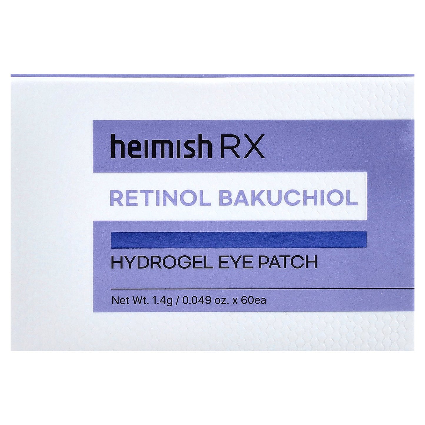 Heimish, RX, Retinol Bakuchiol Hydrogel Eye Patch, 60 Patches, 0.049 oz (1.4 g) Each